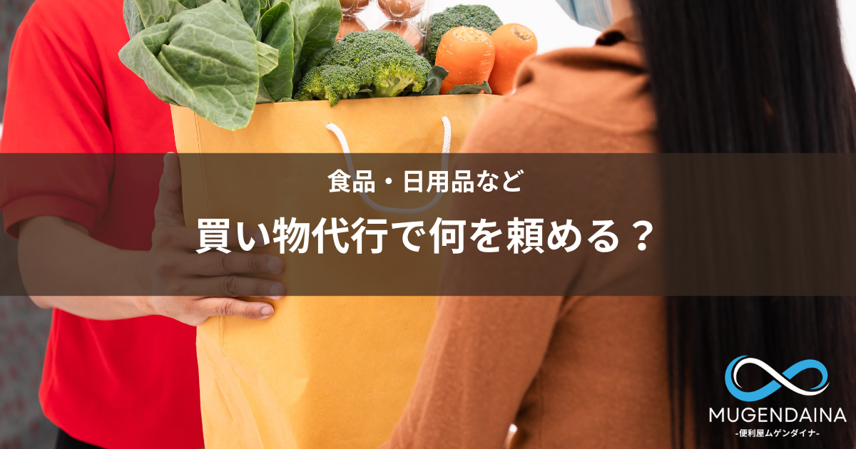買い物袋に食品や日用品が入っている買い物代行のイメージ